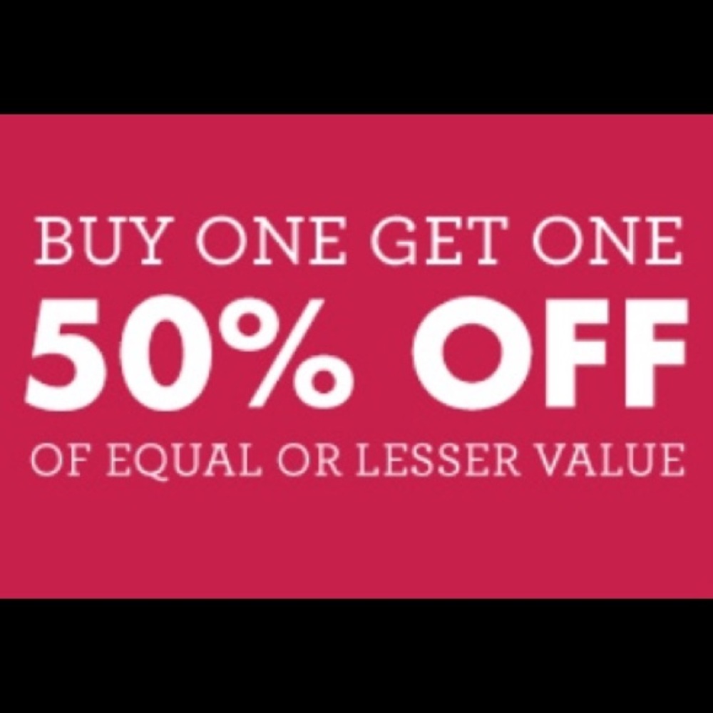 Buy one get one 50%